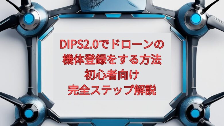 【2026年最新】DIPS2.0でドローンの機体登録をする方法｜初心者向け完全ステップ解説