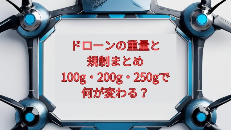 【2026年最新】ドローンの重量と規制まとめ｜100g・200g・250gで何が変わる？